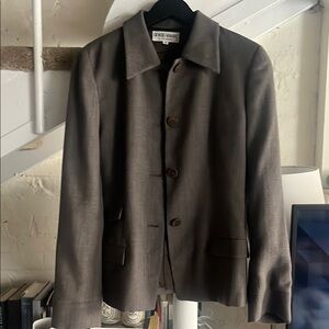 Giorgio Armani Taupe Button-Up Jacket